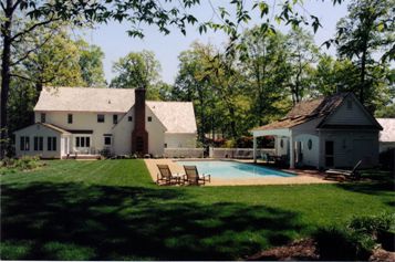 Gunite swimming Pool with a white surface