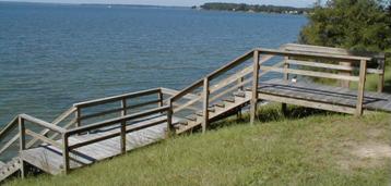 Beach Steps down a Steep Slope