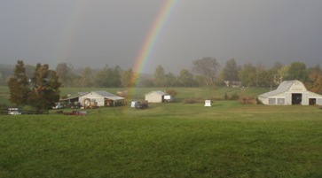 End of the Rainbow at a Farm
