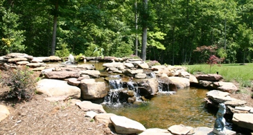 Waterfall after construction