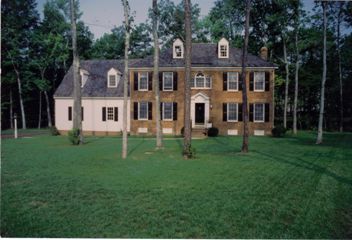 Brick Colonial House Before Landscaped