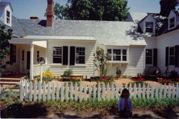 Low White Picket Fence by Colonial Kitchen Garden