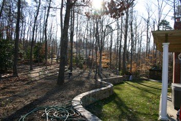 Stone Retaining Wall before Planting