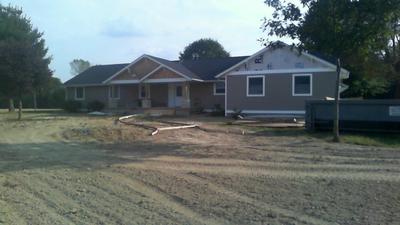 closer view...note flags as septic tank.