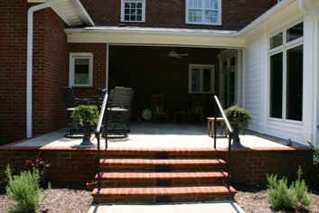 Brick and Pennsylvania Bluestone Terrace
