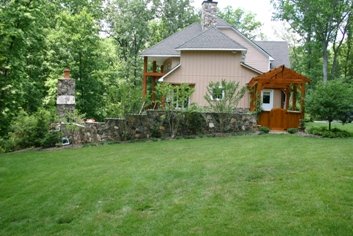 Pergola and Stone Walls