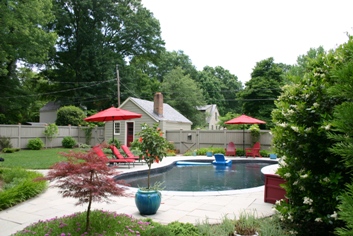 swimming pool with black surface